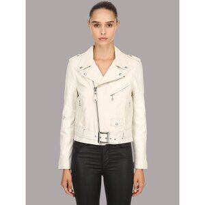 Polo Ralph Lauren Women's Leather Biker Jacket Size 8